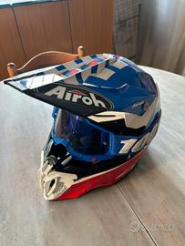 Casco Airoh Twist 2.0 Tech Blu + mascherina 100%