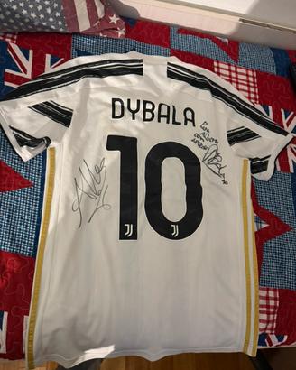Maglia calcio firmata da dybala e allegri