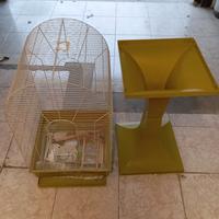 voliera con piedistallo 