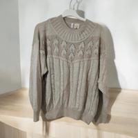 Maglia pullover, donna tortora in viscosa Vintage