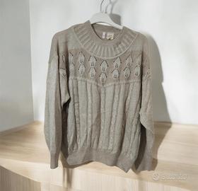 Maglia pullover, donna tortora in viscosa Vintage