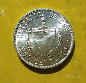 Moneta cubana Dos centavos Patria o Muerte 