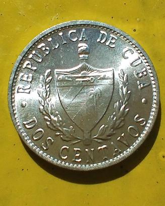 Moneta cubana Dos centavos Patria o Muerte 