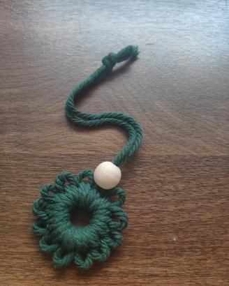 Ciondolo fiore Macramè fatto a mano -diam 5mm