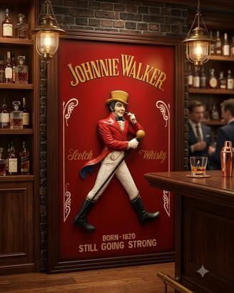 Insegna gigante 3D Johnnie Walker