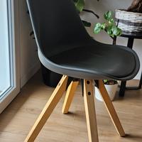  Set 4 sedie scandinave imbottite