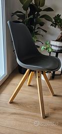  Set 4 sedie scandinave imbottite