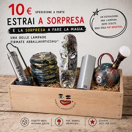 🎁 APRI LA SORPRESA: UNA LAMPADA UNICA A 10€ ♻️
