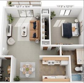 Bilocale a Giussano garage incluso e balcone