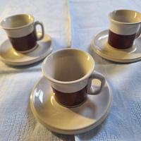 Set 4 Tazzine per Caffé e 3 Piattini ACF