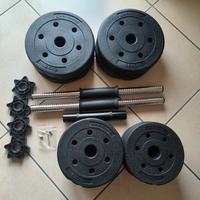 Set pesi, manubri  e bilanciere
