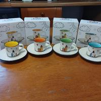 Set 4 tazzine Egan con piattini