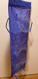 Portascarpe verticale viola con gruccia