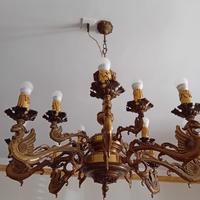 lampadario in ottone