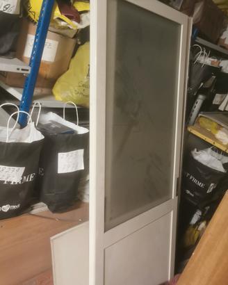 2 porte alluminio con vetro per veranda 