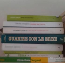 Libri cucina vegana e vari titoli sul benessere