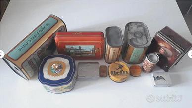 scatole latta latte vintage antiche boite tin box
