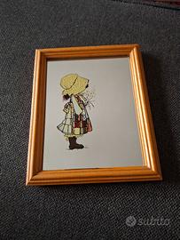 Quadro Specchio e spilla  Holly Hobbie anni 80 