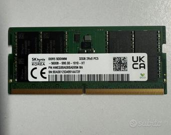 Ram 32gb mai usata ddr5 sodimm Skhynix