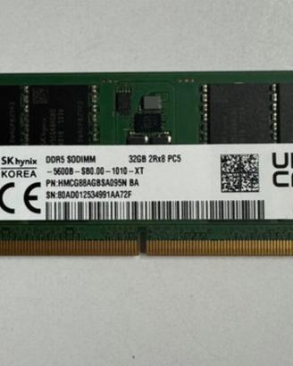 Ram 32gb mai usata ddr5 sodimm Skhynix