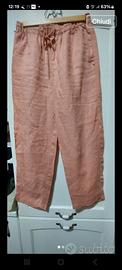 pantalone donna in lino