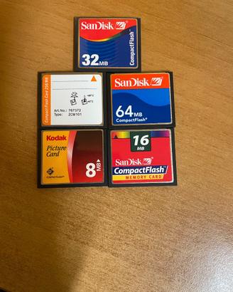 Scheda di memoria compact flash Sandisk e kod