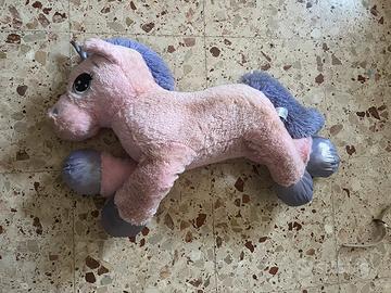 Peluche Pony Rosa Unicorno Grande
