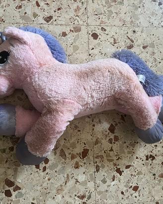Peluche Pony Rosa Unicorno Grande