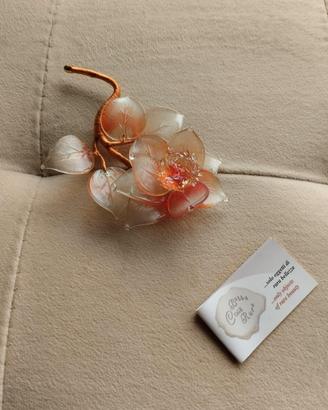 Fiore in vetro di murano 