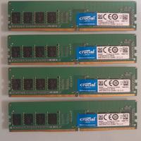 ram ddr4 2133 crucial 4gb x 4  tot 16gb