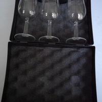 Valigetta sommelier degustazione 3 calici nuova