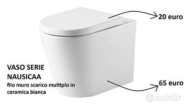 NUOVO - WC FILOMURO ceramica COPRIWATER soft-close
