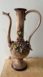Brocca Vintage in Ceramica  Decori a Rilievo