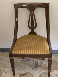 Sedie antiche legno con imbottitura