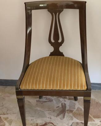 Sedie antiche legno con imbottitura