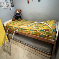Letto singolo 90x200 con letto estraibile