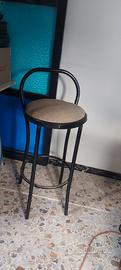 sgabello alto da bar - cucina nero e beige
