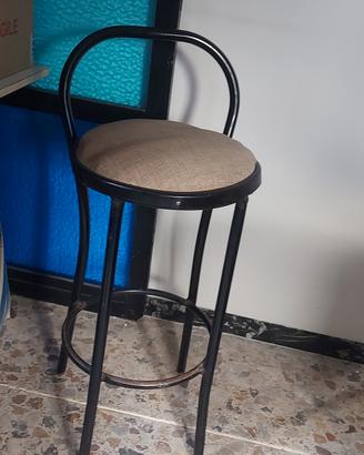 sgabello alto da bar - cucina nero e beige