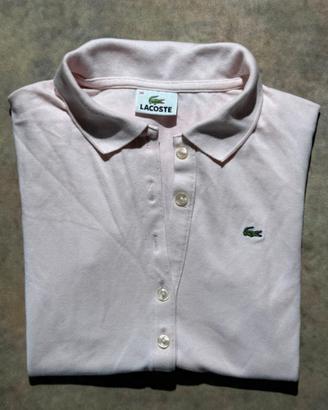 Polo Lacoste donna rosa taglia 38