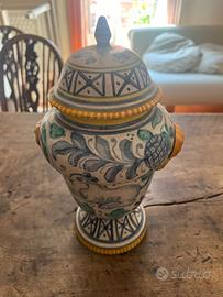 Vaso in maiolica policroma Artigianato Italiano 