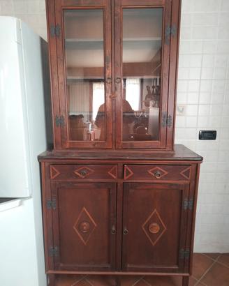 Credenza in legno 2 pezzi