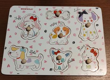 puzzle cagnolini in legno 