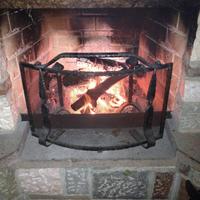 Set completo da camino in ferro battuto