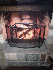 Set completo da camino in ferro battuto