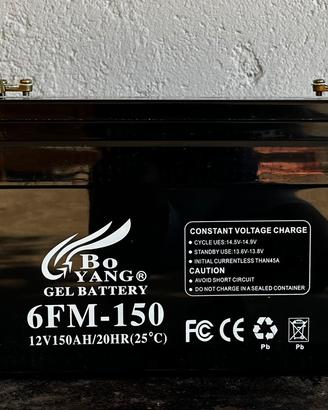 Batteria gel 12V 150A per impianto solare