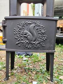 stufa legna iconica "morso" originale in ghisa