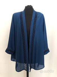 Giacca Kimono Donna Elena Mirò Estivo Blu Vintage