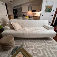 Divano Chateau d’Ax 3 posti in pelle bianca