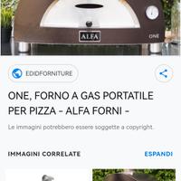 Forno a gas per pizze Alpha o è 