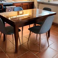 tavolo in LEGNO MASSELLO allungabile 